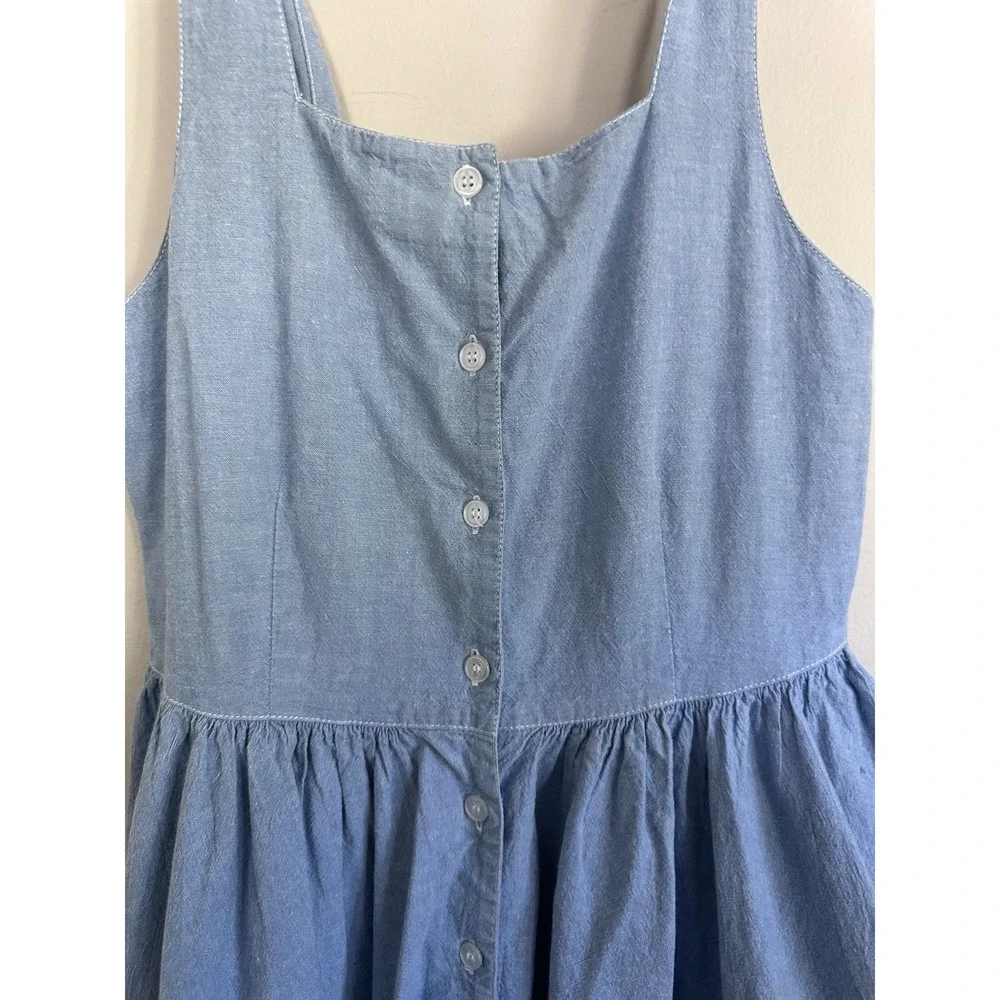 Vintage Prairie Cottagecore Western Denim Circle Skirt Dress SMALL/MEDIUM - Picture 5 of 16